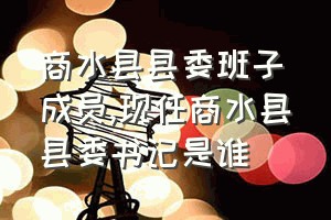 商水县县委班子成员（现任商水县县委书记是谁）