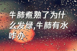 牛肺煮熟了为什么发绿（牛肺有水咋办）