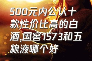 500元内公认十款性价比高的白酒（国窖1573和五粮液哪个好）