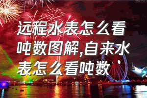 远程水表怎么看吨数图解（自来水表怎么看吨数）