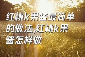 红桃k果酱最简单的做法（红桃k果酱怎样做）