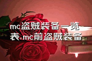 mc盗贼装备一览表（mc前盗贼装备）