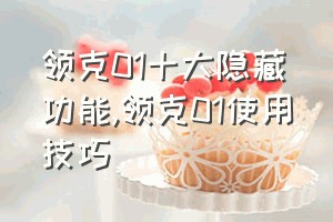 领克01十大隐藏功能（领克01使用技巧）