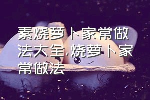 素烧萝卜家常做法大全（烧萝卜家常做法）