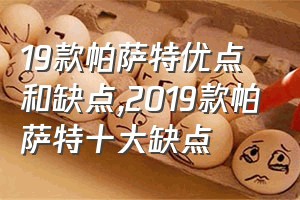 19款帕萨特优点和缺点（2019款帕萨特十大缺点）