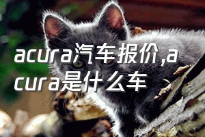 acura汽车报价（acura是什么车）