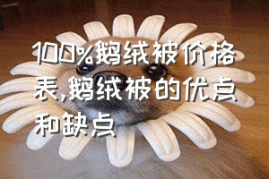 100%鹅绒被价格表（鹅绒被的优点和缺点）