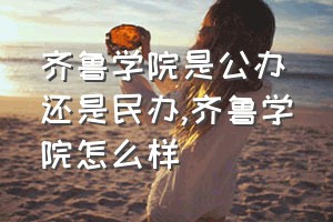 齐鲁学院是公办还是民办（齐鲁学院怎么样）