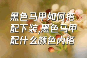 黑色马甲如何搭配下装（黑色马甲配什么颜色内搭）