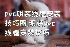 pvc明装线槽安装技巧图（明装pvc线槽安装技巧）