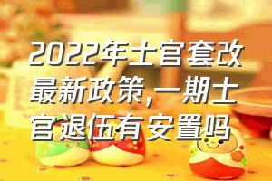 2022年士官套改最新政策（一期士官退伍有安置吗）