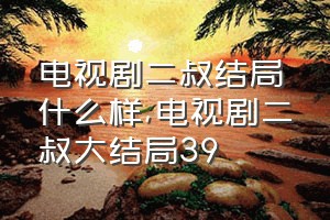 电视剧二叔结局什么样（电视剧二叔大结局39）