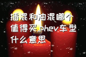 插混和油混哪个值得买（phev车型什么意思）