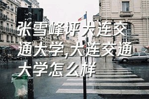 张雪峰评大连交通大学（大连交通大学怎么样）