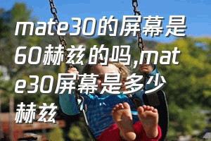 mate30的屏幕是60赫兹的吗（mate30屏幕是多少赫兹）