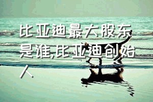 比亚迪最大股东是谁（比亚迪创始人）