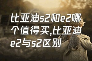 比亚迪s2和e2哪个值得买（比亚迪e2与s2区别）