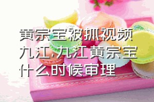 黄宗宝被抓视频九江（九江黄宗宝什么时候审理）