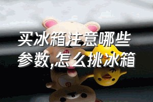 买冰箱注意哪些参数（怎么挑冰箱）