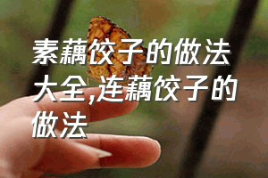 素藕饺子的做法大全（连藕饺子的做法）