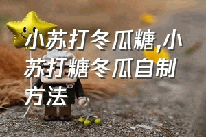 小苏打冬瓜糖（小苏打糖冬瓜自制方法）