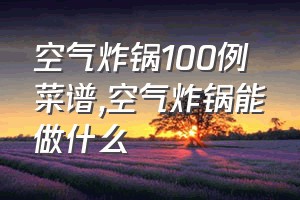 空气炸锅100例菜谱（空气炸锅能做什么）