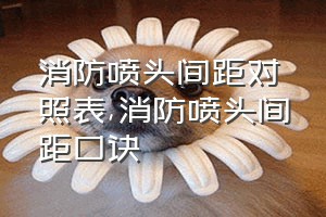 消防喷头间距对照表（消防喷头间距口诀）