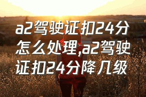 a2驾驶证扣24分怎么处理（a2驾驶证扣24分降几级）