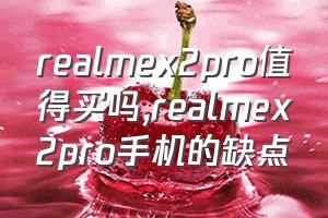 realmex2pro值得买吗（realmex2pro手机的缺点）