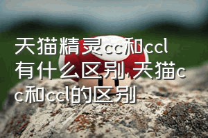 天猫精灵cc和ccl有什么区别（天猫cc和ccl的区别）