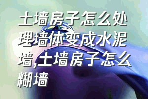 土墙房子怎么处理墙体变成水泥墙（土墙房子怎么糊墙）