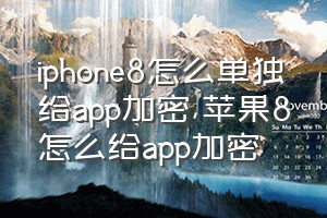 iphone8怎么单独给app加密（苹果8怎么给app加密）