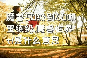 魔兽50级到60哪里练级（魔兽世界tl是什么意思）