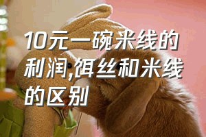 10元一碗米线的利润（饵丝和米线的区别）