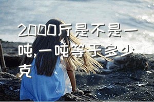 2000斤是不是一吨（一吨等于多少克）