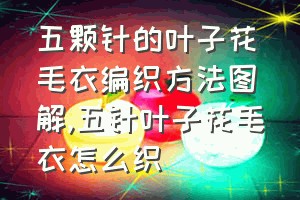 五颗针的叶子花毛衣编织方法图解（五针叶子花毛衣怎么织）