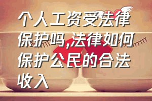 个人工资受法律保护吗（法律如何保护公民的合法收入）