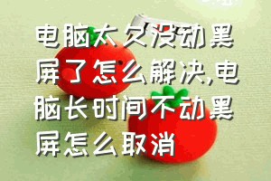 电脑太久没动黑屏了怎么解决（电脑长时间不动黑屏怎么取消）