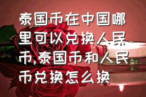 泰国币在中国哪里可以兑换人民币（泰国币和人民币兑换怎么换）