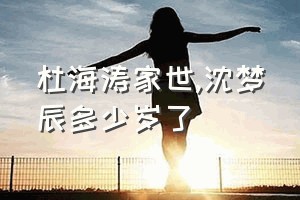 杜海涛家世（沈梦辰多少岁了）