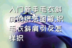 入门新手毛衣斜肩的织法图解（织毛衣斜肩引反怎样织）