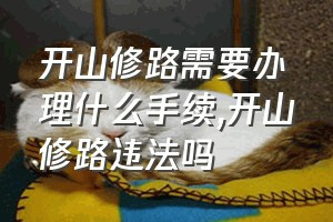 开山修路需要办理什么手续（开山修路违法吗）