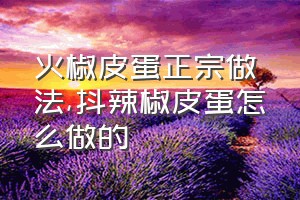 火椒皮蛋正宗做法（抖辣椒皮蛋怎么做的）