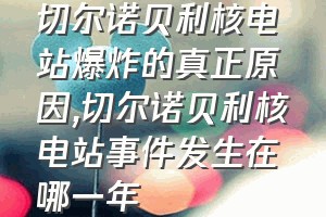 切尔诺贝利核电站爆炸的真正原因（切尔诺贝利核电站事件发生在哪一年）