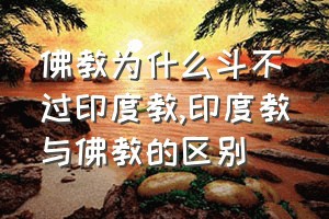 佛教为什么斗不过印度教（印度教与佛教的区别）