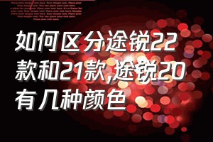 如何区分途锐22款和21款（途锐20有几种颜色）