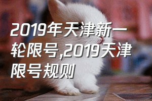 2019年天津新一轮限号（2019天津限号规则）