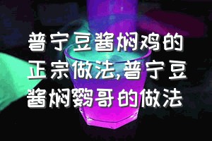 普宁豆酱焖鸡的正宗做法（普宁豆酱焖鹦哥的做法）