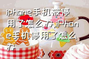 iphone手机被停用了怎么办（iPhone手机停用了怎么办）