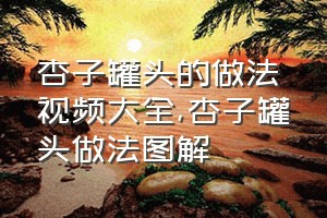 杏子罐头的做法视频大全（杏子罐头做法图解）